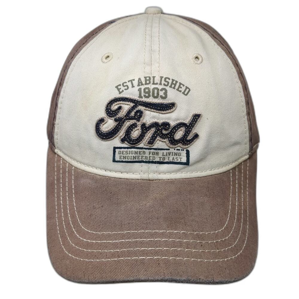 H3 Sportgear Ford Logo Brown Baseball Cap Hat One Size Strapback Embroidered